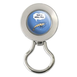 Take a Krill Chill Pill Funny Humor Magnetic Metal Eyeglass ID Badge Holder