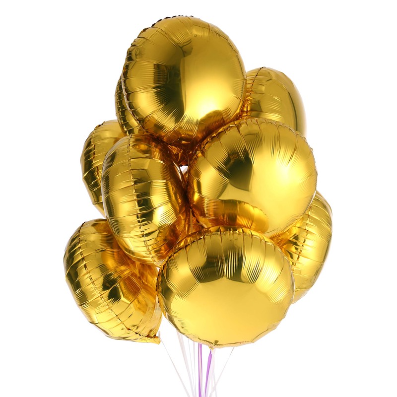 50pcs/lot Round Shape Foil Mylar Helium Balloon 18" Balloon Birthday