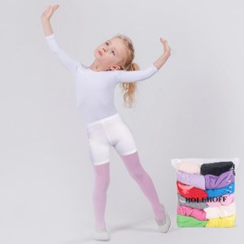 HOLLHOFF 12Pack Vibrant Dance Shorts for Girls Aged 8-10, Bike Safety Shorts, Under Dress Dance Short,12 Vibrant Colors, Breathable