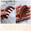 LIQWEI 2 Pcs Wooden Massage Comb, Scalp Massager Wide Tooth