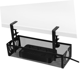 TEHAUX 1 Set Under Desk Cable Tray Wire Organizer with Non Slip Pad for Easy Access Comprehensive Cable Management for Home Office and Gaming Setups
