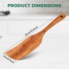 KAQISE Wooden Spatula for Cooking, Heat-Resistant Teak Wood Spatula/Turner, Kitchen