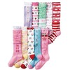 Konamiya Girls Socks, Girly Princess High Socks, 8/10 Pair Set, Relaxing Socks, Children, Kids, Girls D Handle-10 pairs-(You can write the sole name)