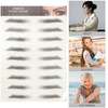 Baluue 12pcs Eyebrow Stickers False Eyebrows Natural Eyebrow 4d Hair