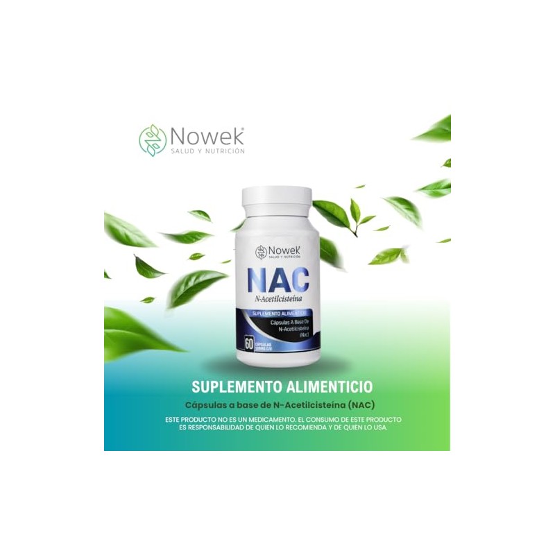Nowek Nac Cápsulas Suplemento Alimenticio Ingredientes Naturales Frasco
