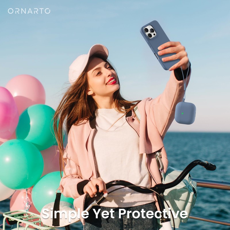 ORNARTO for AirPods 4 Case, Soft Silicone Full Protective Cover