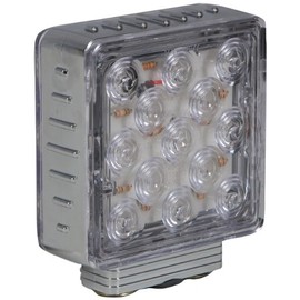 Maxxima M42363RYCL Chrome Right Hand Double Post Square Pedestal Light with Clear Lens