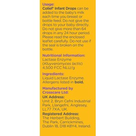 Colief Infant Drops – Lactase Enzyme for Natural Colic Relief, Reduces Bloating & Wind, Soothes Crying (15ml)