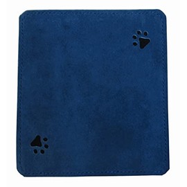 Bowling Towel Double Sided Leather Cloth Compact Oil Removal Shamy (Blue/Black)