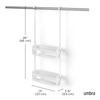 Umbra Flex Hanging Shower Caddy with 2 Shelves, Bathtub Shelf