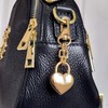 Agromusk Gold Heart Padlock Bag Charms,Heart Shaped Keychain Accessories for