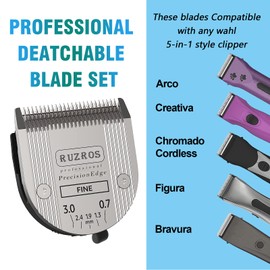 Pet Dog 5 in 1 Adjustable Standard Grooming Replacement Blade Compatible with Wahl Arco, Bravura,Chromado,Creativa,Figura,Motion,Bellissima and Li+ Pro Clippers (2 pcs)