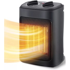 Pelonis Space Heater With Thermostat Electric Ceramic 1500-Watt 9-Inch Black-NEW