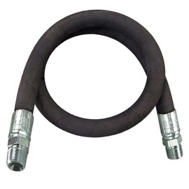 3/8" x 72" Hydraulic Hose Assembly - Male x Male NPTF Pipe Thread Fittings Crimped (2-Wire, 100R2AT)