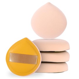 ZEYIYER 5 PCS Makeup Sponges for Foundation, Cushion Puff for Foundation and Powder, Fluffy Teardrop Latex Foundations Applicator for Liquid Cream Powder