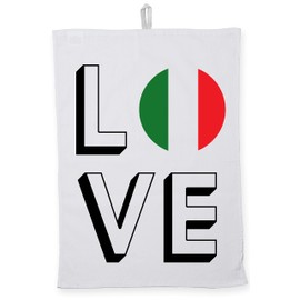 Hippowarehouse Love Italy Tea Towel Eco Printed Dish Cloth Kitchen accessory 50cmx70cm 100% Cotton