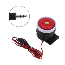 Naroote Office Siren, Car Alarm System Loud Alarm DC 12V Wired Mini Horn Home Security 110 DB Sound Alarming System for Home Security