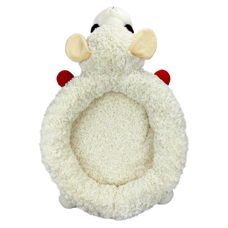 Multipet Lamb Chop Bed for Dogs, White, 27.0" L x