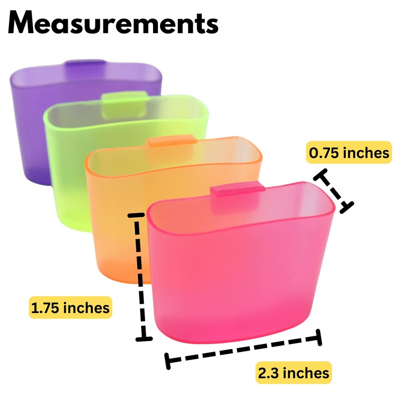 Iconikal Hook on Mug Tea Bag Holder Set, 4-Pack Purple