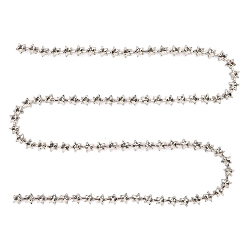 1 Yard Star Rhinestone Trim Chain 0.4in Width DIY Cuttable