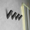 Beelee Wall Hooks Black Towel Hooks 4 Pack Coat Hooks