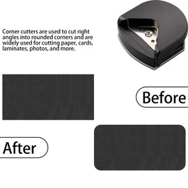 KAIAIWLUO Corner Punch, 3-in-1 Corner Punch, Corner Rounder, Paper Punch for Paper, Craft, Cardstock, DIY Projects, Photo Cards, Card Making, Scrapbooking, Black