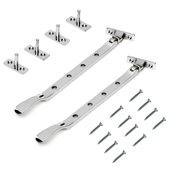 TERF® 250mm Heavy Duty Polished Chrome Window Casement Stay Spoon