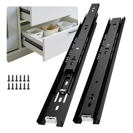 Ubisin Full Extension Ball Bearing Drawer Slides 22 Inch Side Mount Cabinet Rails 1 Pair Tool Box Trash Can Glides Heavy Duty Kitchen Drawer Runners 100LB Capacity