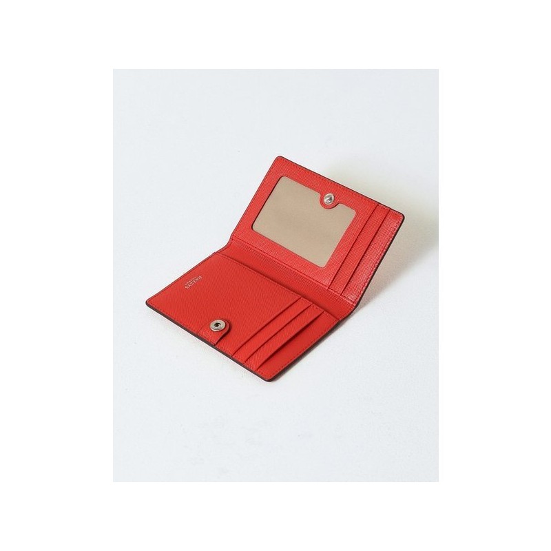 Hazzys (신세계센텀점)NOMAD레드 퍼피로고 플랫 카드지갑 HIHO5E134R2 (NOAMAD) Red Puppy Logo