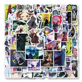 62pcs Movie Anime Stickers Pack，Cute Cartoon Aesthetics Vinyl Waterproof Decals for Water Bottle, Laptop, Phone, Skateboard, Journaling for Kids Teens Adults for Party Supply Decor Favor