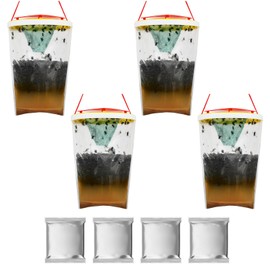 AOOWU Fliegenfalle Innenbereich, 4pc Fliegentasche Fliegenfänger Fliegenfallen Insektenfänger, Fliegenfalle umweltfreundlich giftfrei für Hof, Hühnerstall, Stall, Scheune, Weide oder Bauernhof