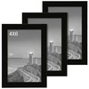 Cispree 4x6 Photo Frame-Black(3Pack), Solid Wood Picture Frame for 6x4