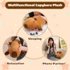 SQEQE Capybara Plush Toy, Cute Mommy Capybara with 4 Babies