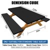 ZAUNFOOY Picnic Table Cover with Bench Covers Elastic Edges, Vinyl