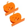 2pcs Cute Pumpkin Napkin Holder Durable Iron Paper Napkin Holder