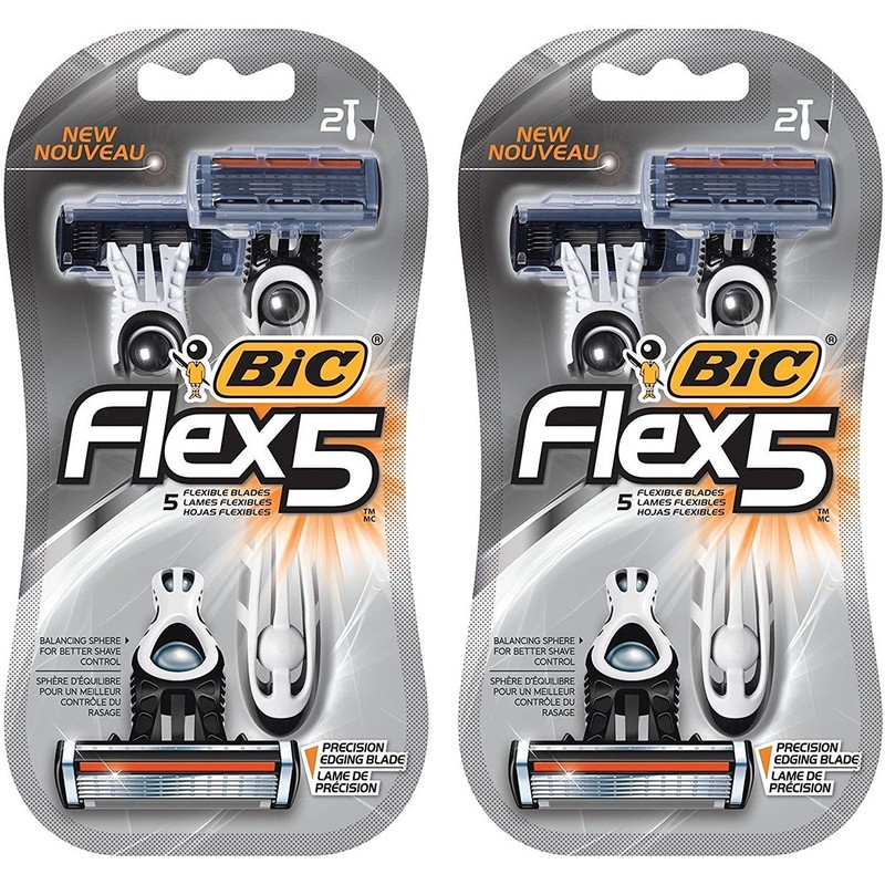 Bic Flex 5 - Afeitadora para hombre (2 unidades, 2