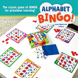Peaceable Kingdom Alphabet Bingo! Letter Learning Game for Kids