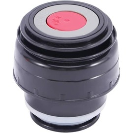 1 coperchio per thermos da 4,5 cm, per esterni, da viaggio, portatile, universale, accessorio per tazza da viaggio (4,5 cm, nero rosso)