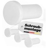 BERGVILLE® Set of 4 Premium Coat Hooks White Structured –