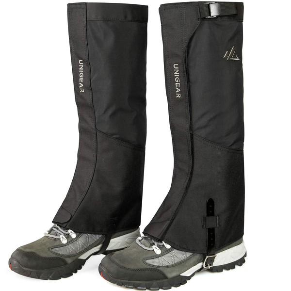 Unigear Snow Leg Gaiters, Waterproof Boot Gaiters for Hiking Walking Climbing Hunting Skiing 1000D Fabric (Large)
