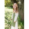 Medieval Over Dress Children Sleeveless with Side Lacings Green Cotton