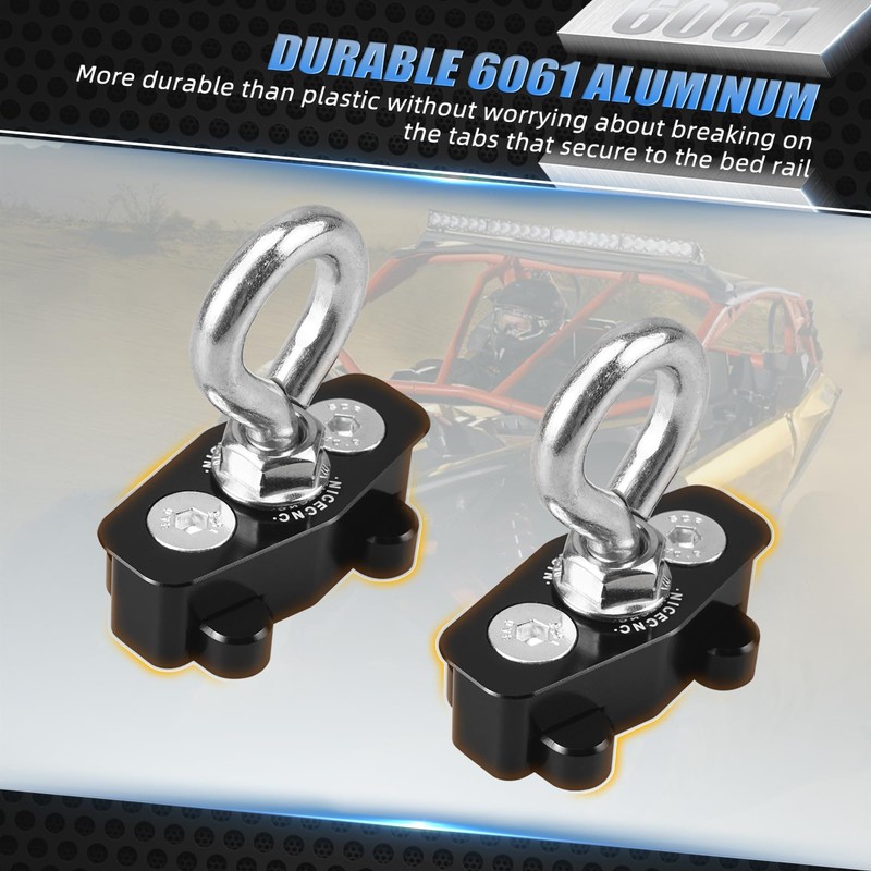 NICECNC 2PCS Lock Tie Down Anchors Aluminum Compatible with Can