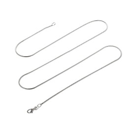 NKlaus Genuine 925 Sterling Silver Snake Chain 1.40 mm Wide, Sterling Silver, No Gemstone