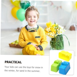 UPKOCH 3pcs Brick Model Snow Fort Building Kit Snow Brick Mold Snow Fort Building Blocks Snow Brick Maker Beach Toy Snow Block Brick Form Toys Child Sand Making Machine Plastic Summer