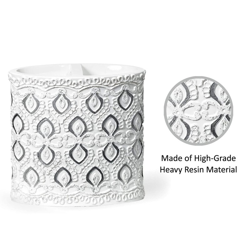 Popular Bath T B Holder Monaco, Toothbrush, White