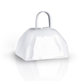 Windy City Novelties Metal Cowbell Novelty Noise Makers - 3 inch - 12 Pack - White