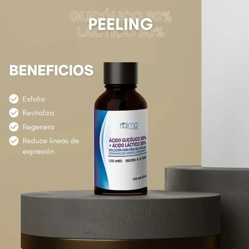 Peeling Acido Glicólico 30% + Acido Láctico 30 % 50