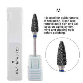 Juego de brocas para uñas, fresas torno para uñas tipos de cabeza de molienda forma de cilindro cerámica cabeza de pulido de pulido para uñas para máquina eléctrica taladro de lima de uñas(3#)