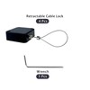 HXymxkeqi Retractable Cable Lock with Double-Sided Adhesive ABS Remote Control