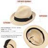 DRESHOW Women Straw Sun Hat Short Brim Panama Travel Fedora